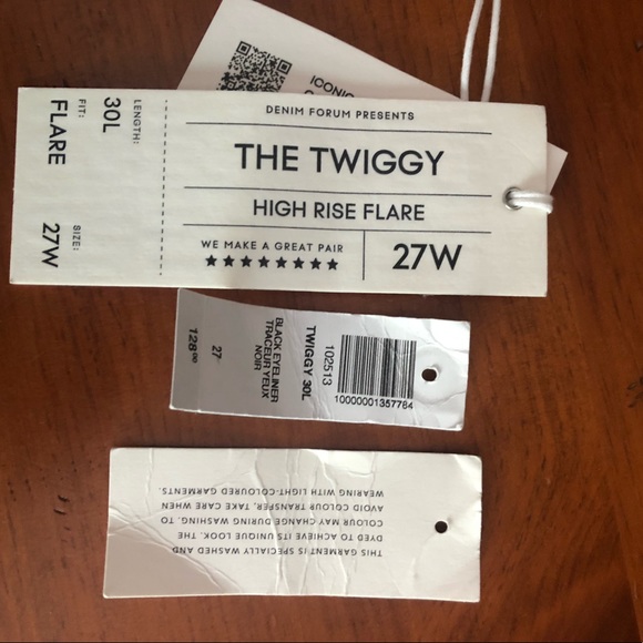 Cute black denim Aritzia denim factory flare cut jeans high waisted - Picture 5 of 5